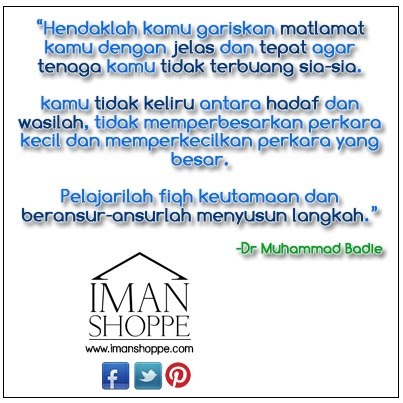 Gariskan matlamat kamu dengan jelas...