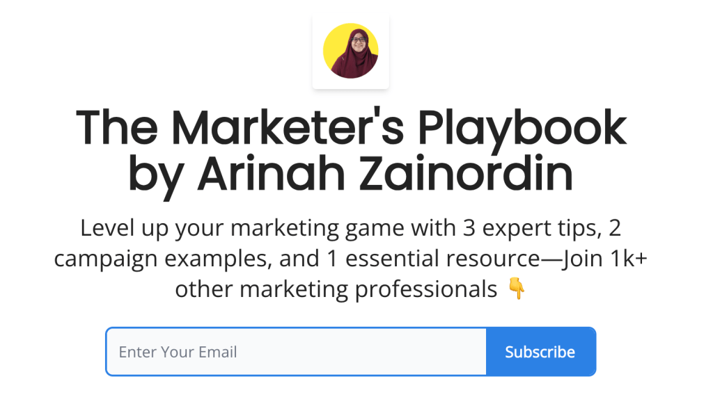 The Marketer's Playbook by Arinah